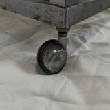 Space Age chrome and smoked glass serving trolley