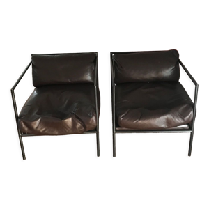 lot de 2 fauteuils métal