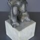 Large abstract lead Sculpture on a marble base. 1960s