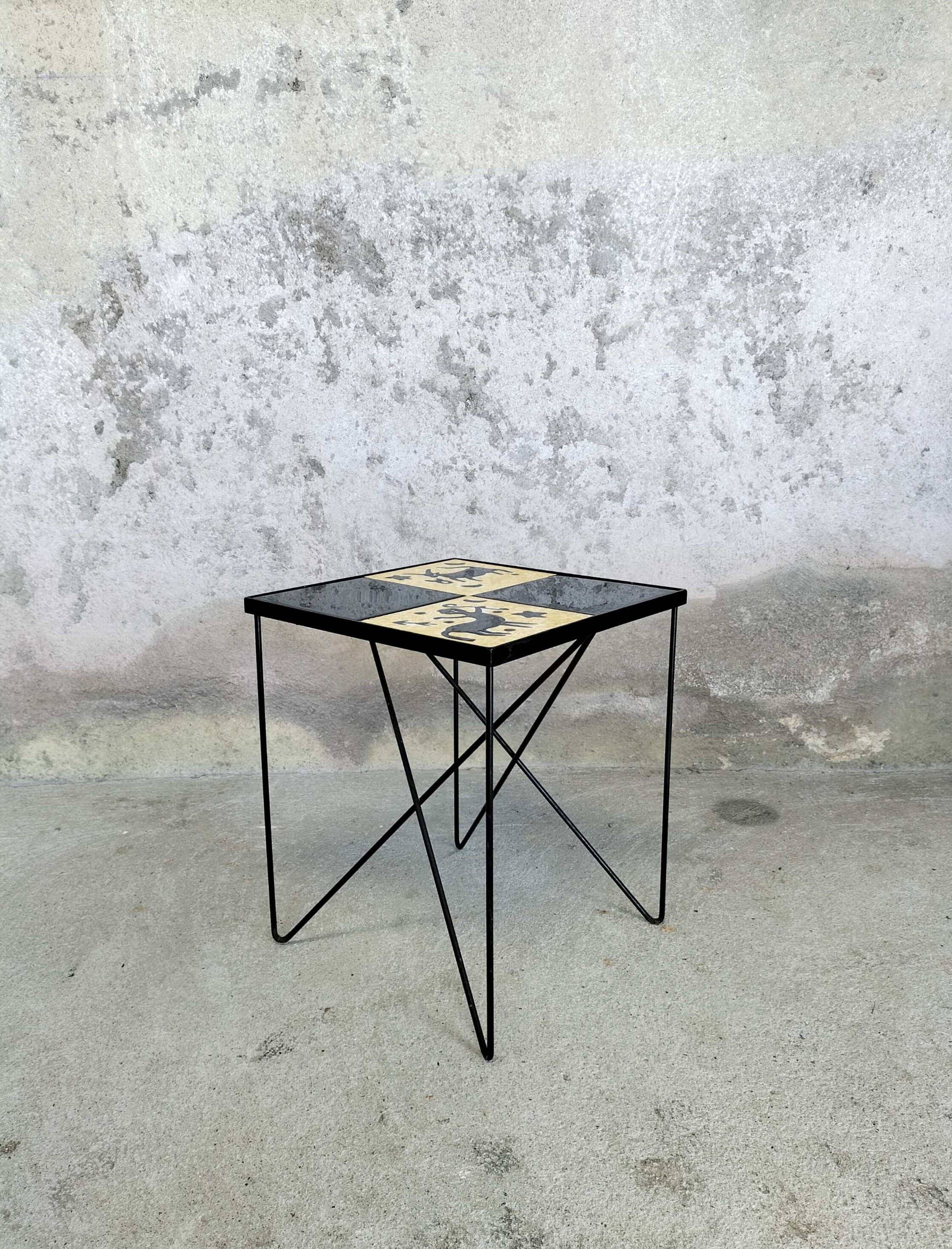Zodiac tiled side table