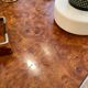 Table basse loupe d’orme circa 1970