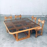 Postmodern Octagonal Square Dining Table, 1980s