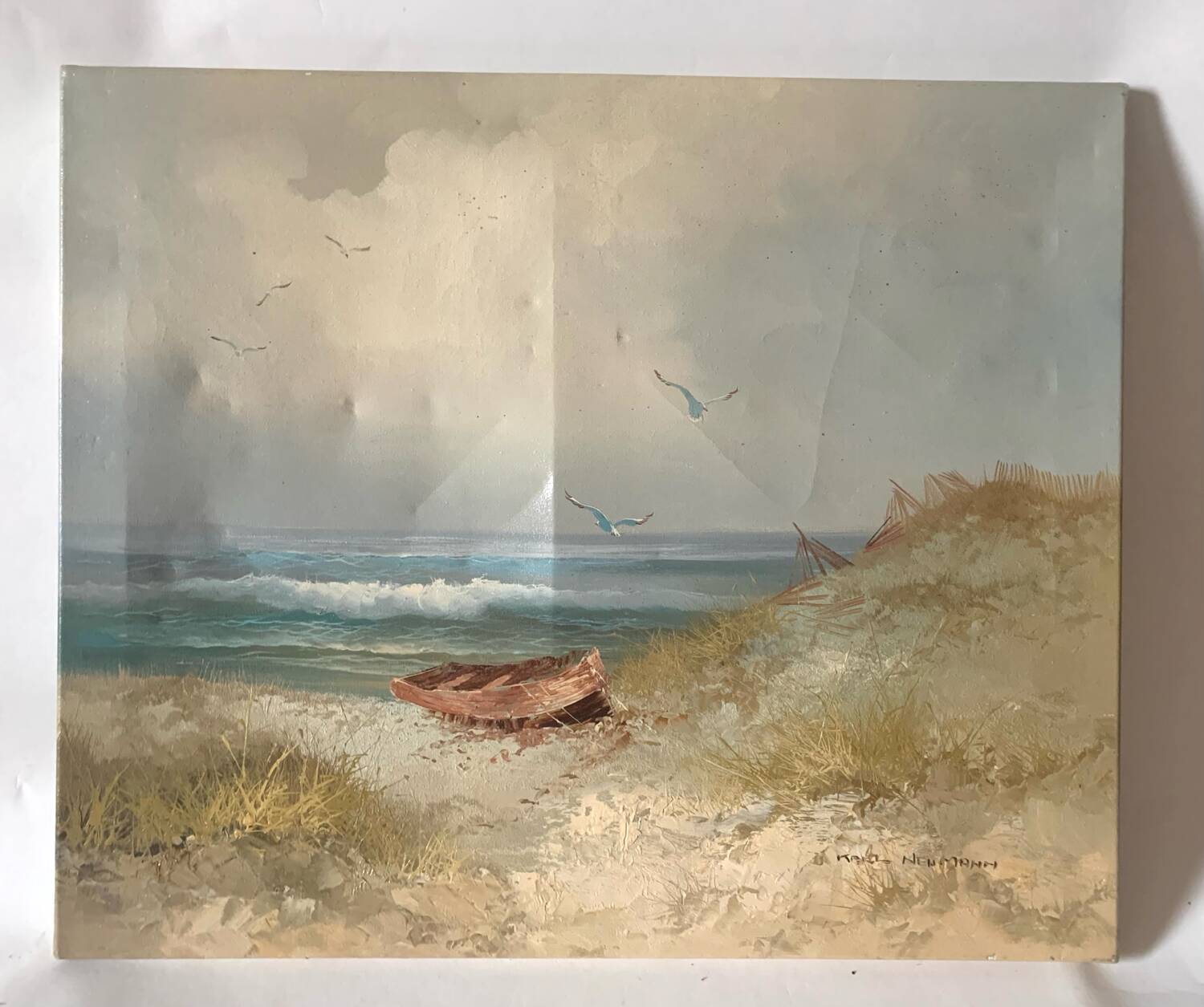 Oil painting on canvas signed Karl Newman