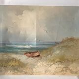 Oil painting on canvas signed Karl Newman