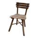 Small brown wooden accent chair, Hungarian countryside, 1950s.