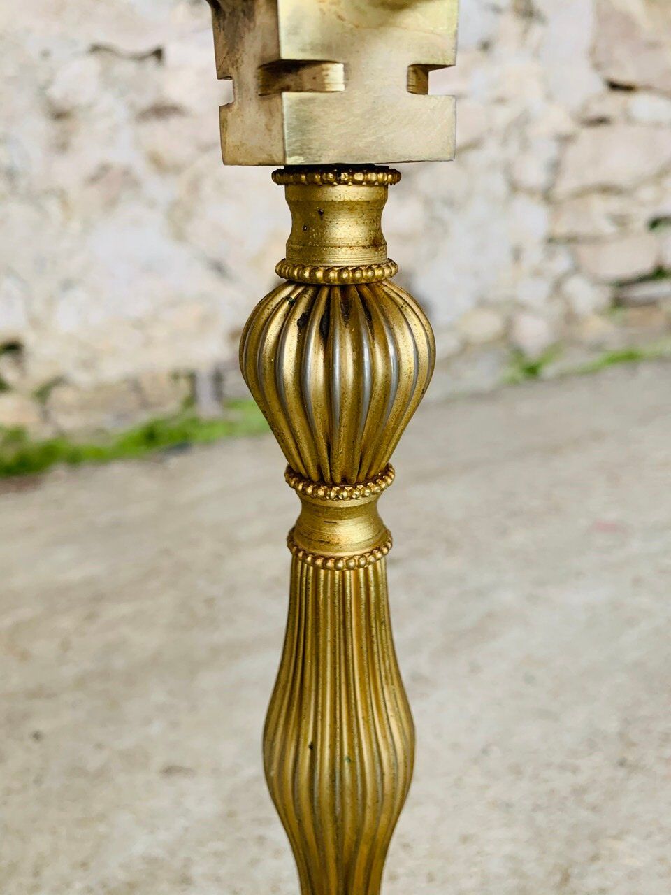 Coffee table in green marble and brass circa 50/60