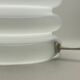 Vintage white glass table lamp bulb by Glashütte Limburg 1979