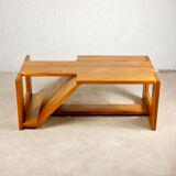 Asymmetrical solid elm coffee table Maison Regain