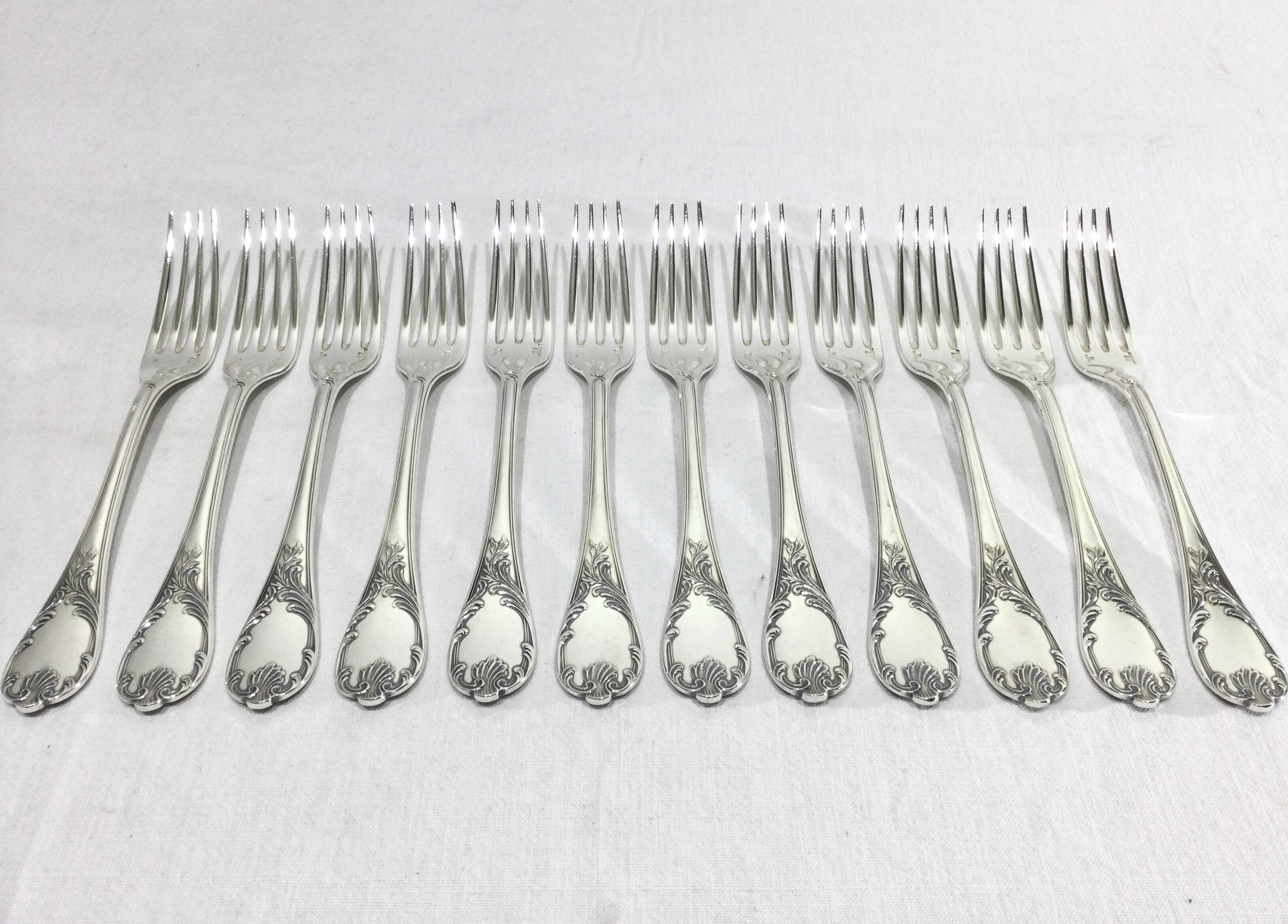 Christofle – 49-piece cutlery set Marly model