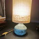 Lampe vintage céramique bleue
