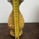 Set of 3 vases and 1 trinket tray, Honey / Fat Lava Vallauris, 1970s