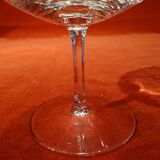 Set of 9 engraved crystal champagne glasses