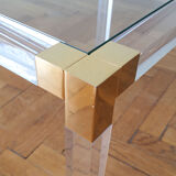 Table d'appoint en plexiglas et verre