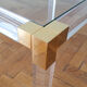 Side table in plexiglass and glass