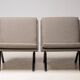 Dutch architectural lounge chairs, pair, Netherlands, circa 1960