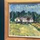 Swedish Oil on Canvas "Landskap" by Kersti Flyckt, Vintage & Framed 59×43cm