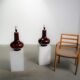 Pair of oversized ceramic lamps. Circa 1970