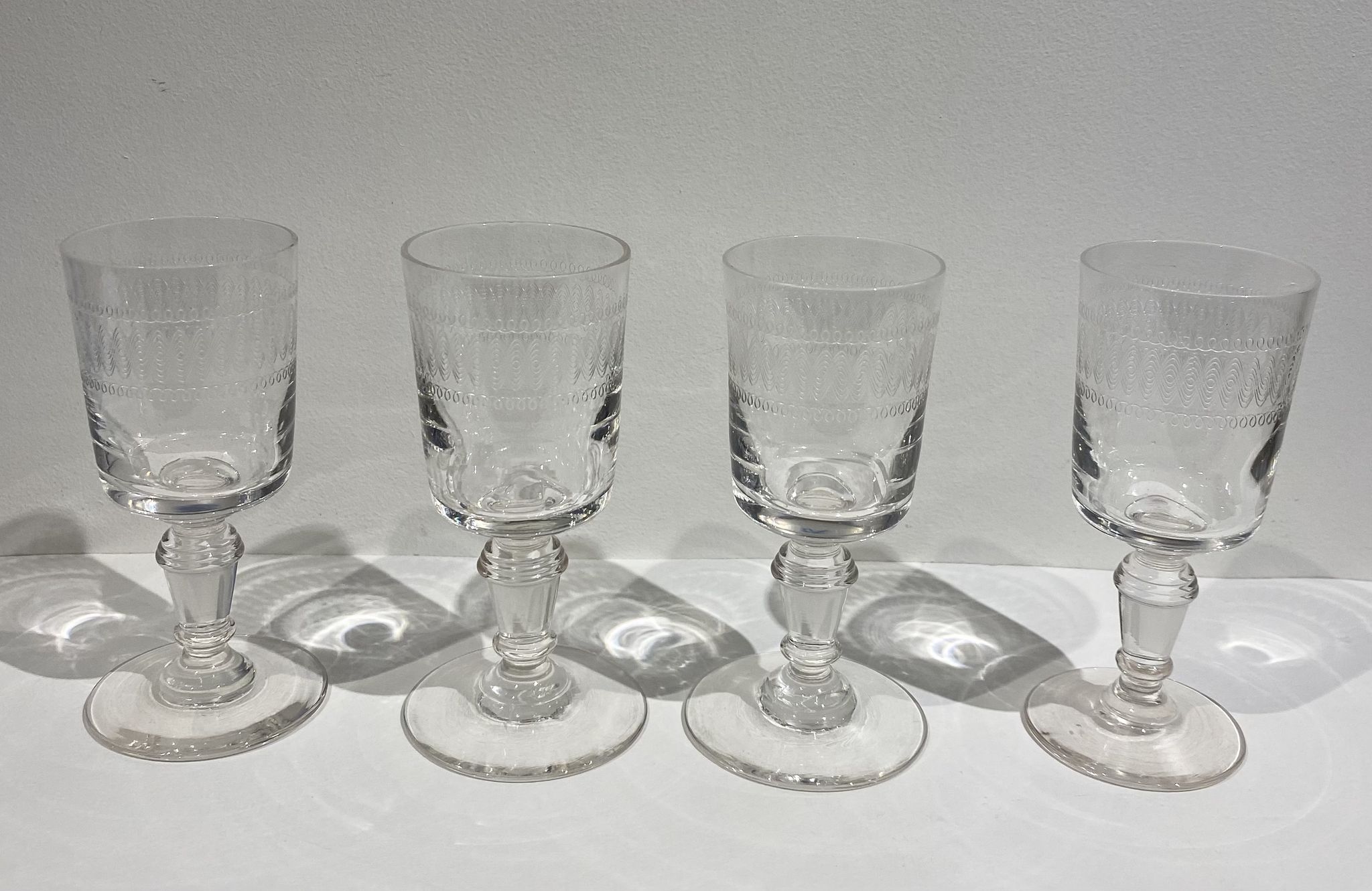 Lot de 4 verres bistrot début XX siècle