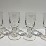Set of 4 bistro glasses early XX century