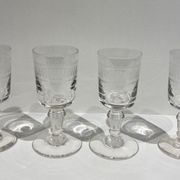Lot de 4 verres bistrot début XX siècle