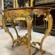 Console 4 legs Louis XV style Gilded wood period Napoleon III Griotte marble top