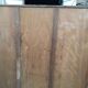 Vintage wardrobe compass feet with 3 sliding oak doors.