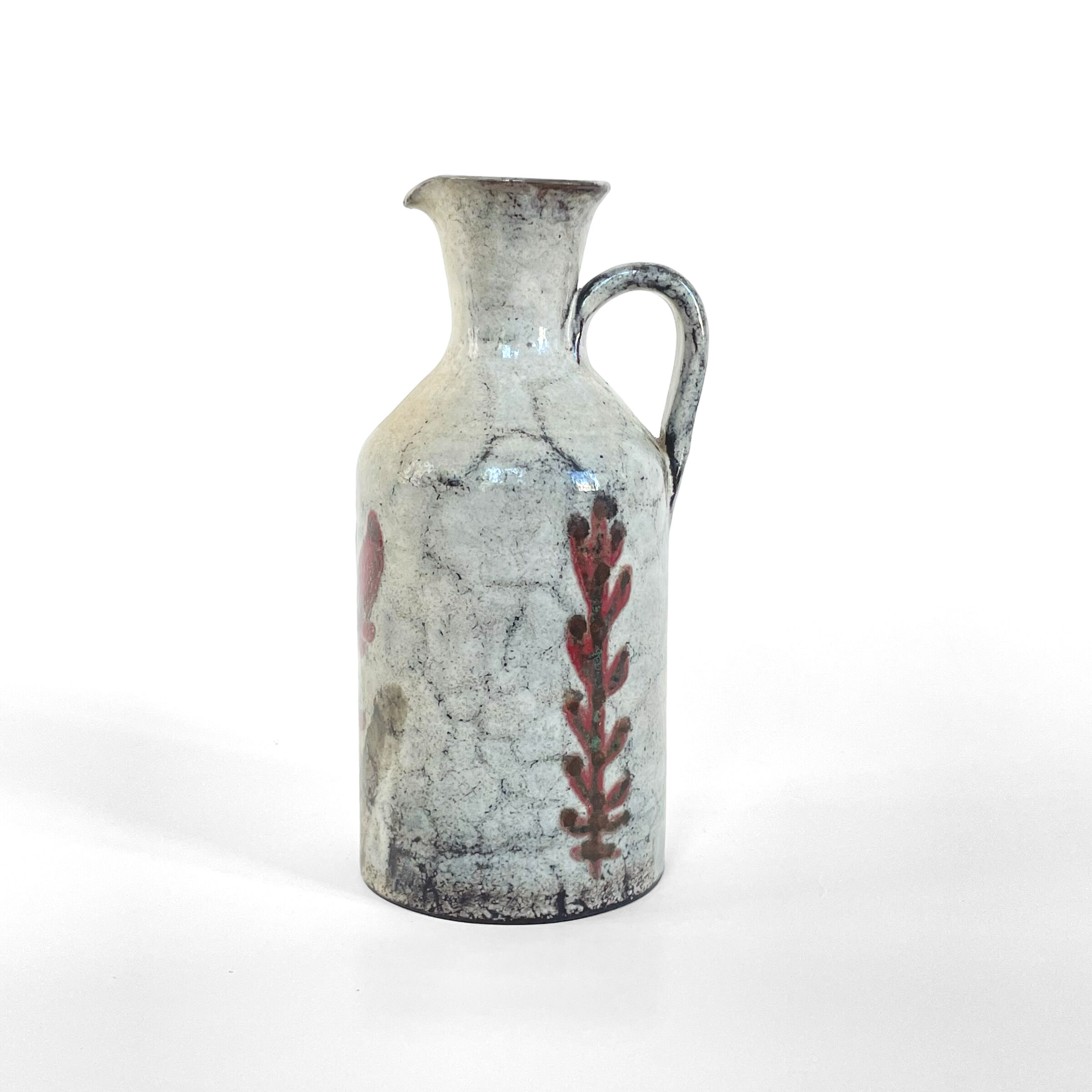Ceramic pitcher by Gustave Reynaud, Atelier le Mûrier, Vallauris, circa 1960