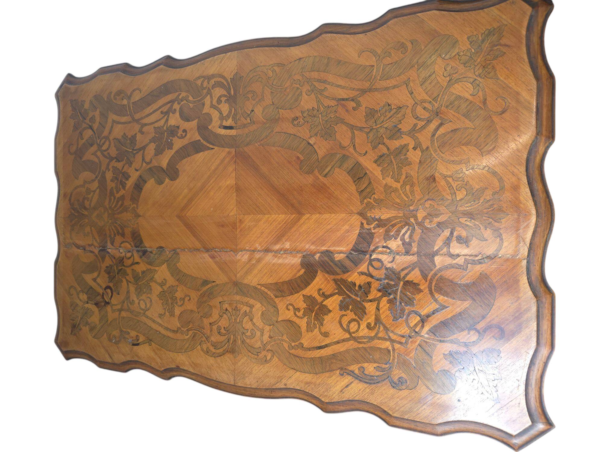 Marquetry silverware cabinet