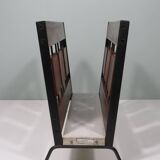 Vintage teak and metal magazine rack, Netherlands 1960-1970