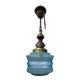 Blue globe hanging lamp