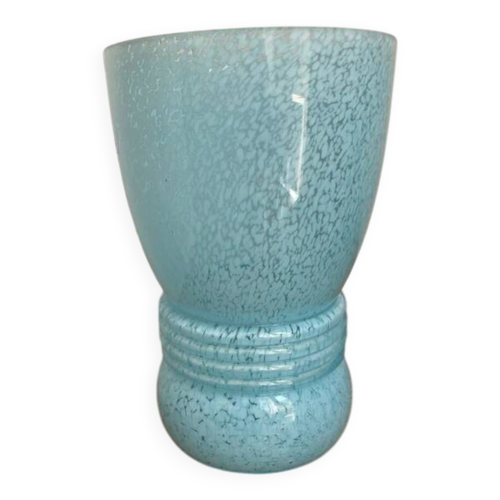 Vase vintage en verre de Clichy