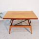 Table basse vintage relevable portefeuille Albert Ducrot