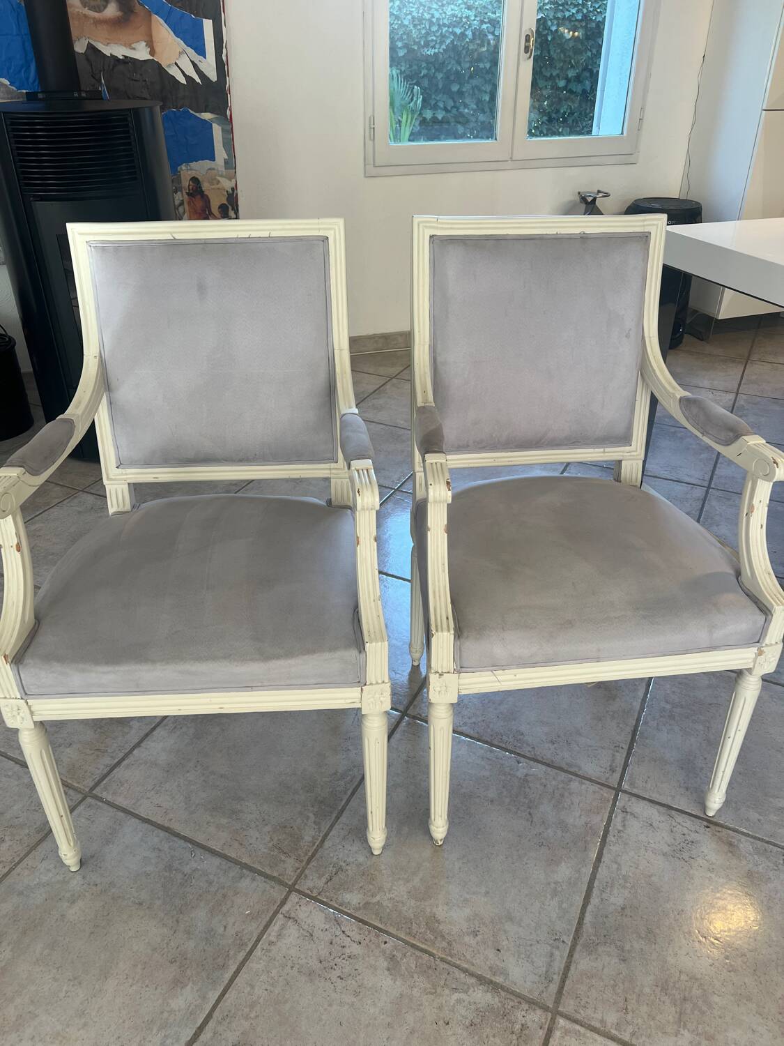 Louis XVI style armchairs
