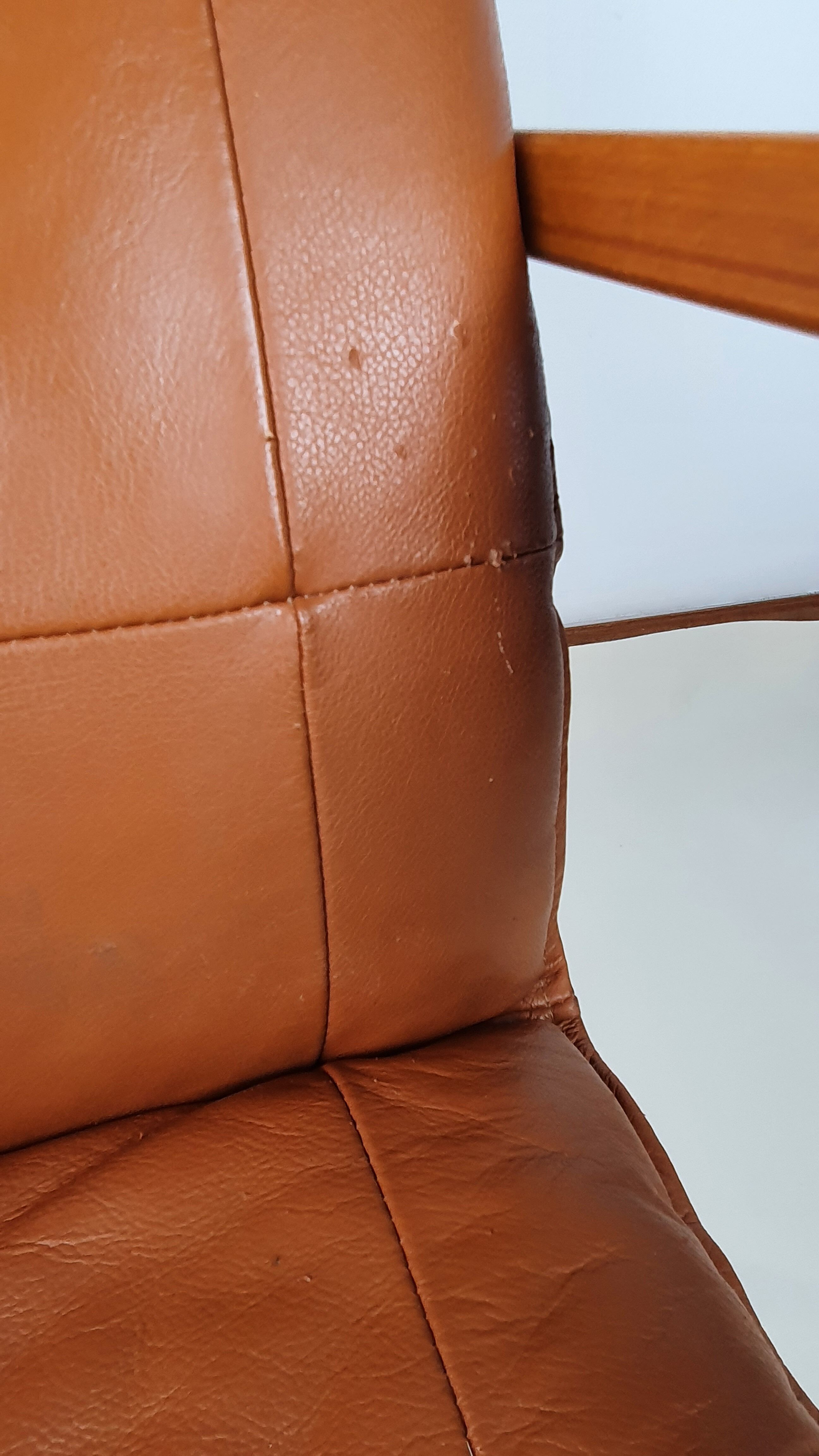 Poang leather armchair by Noboru Nakamura for Ikèa