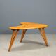 Vintage beech wood coffee table, painted, design from the 1950s.