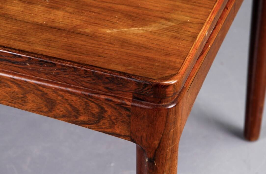 Table basse danoise vintage en palissandre par Ole Wanscher, 1970