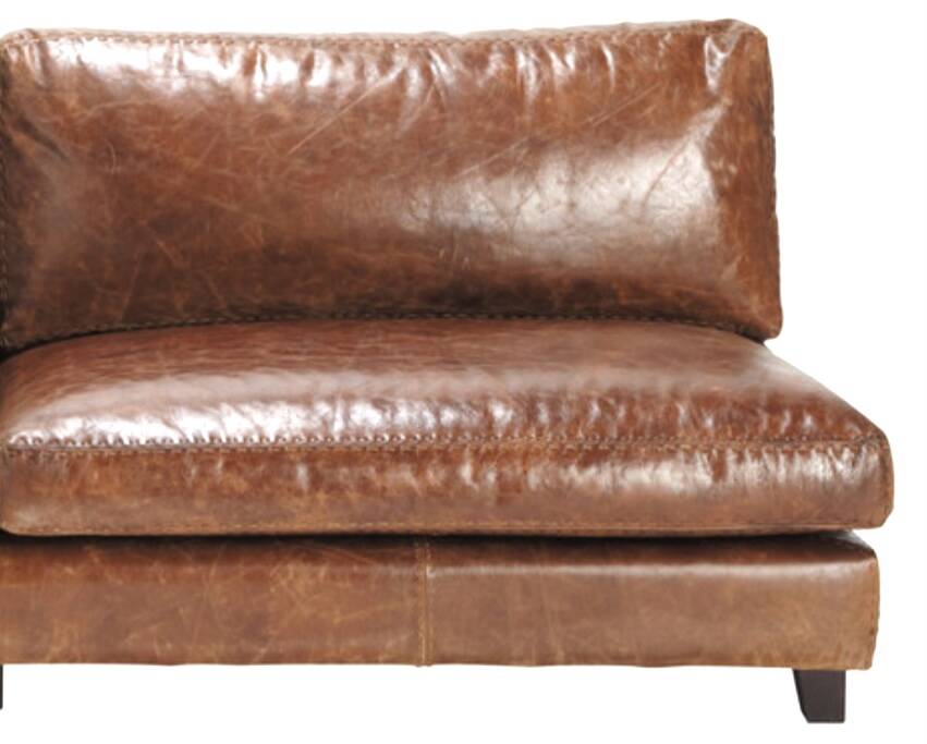 Canapé scandinave vintage en cuir