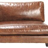 Canapé scandinave vintage en cuir