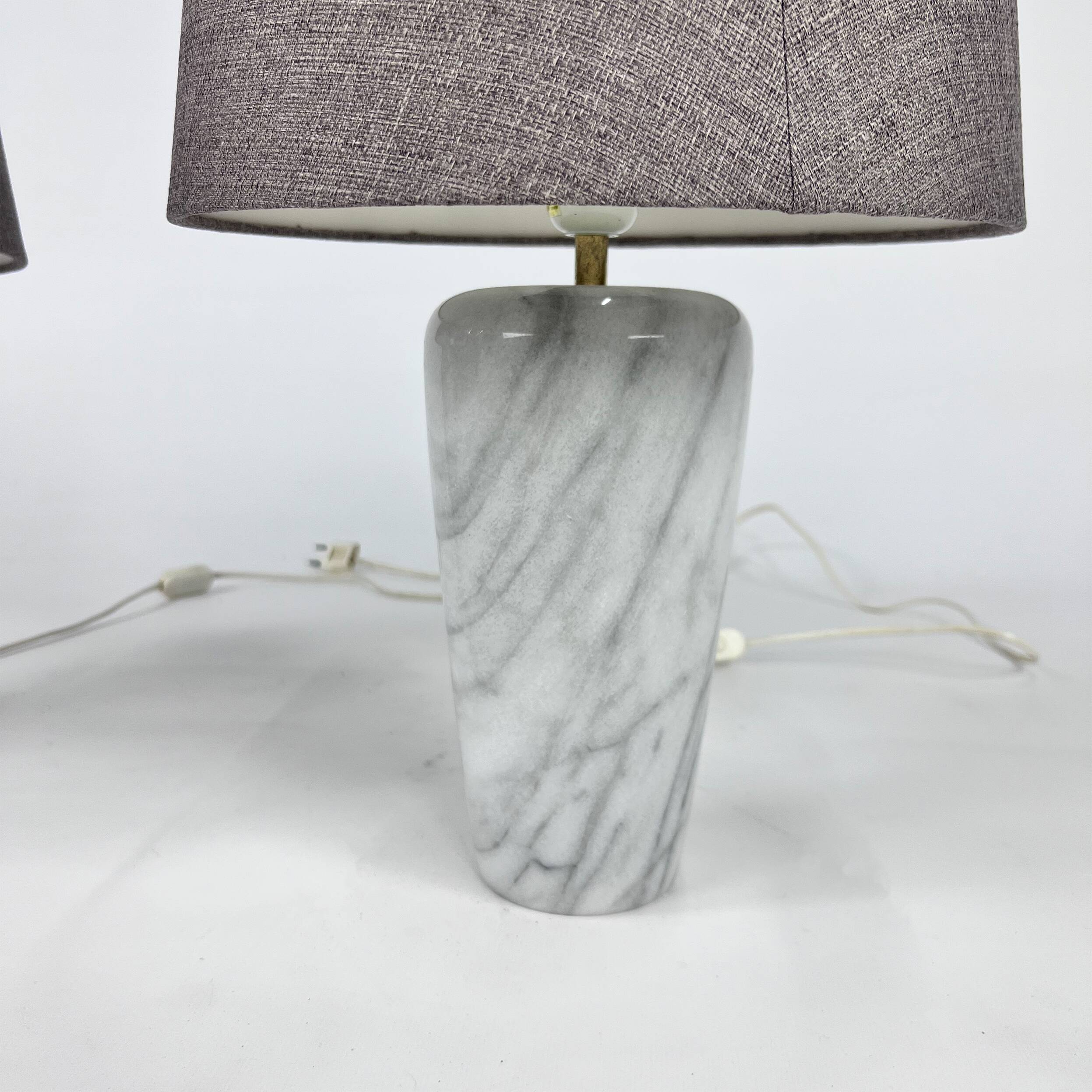 Italian Marble Table Lamps, 1980s