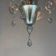 Venetian lustre in grey-blue Murano glass, circa 1930.
