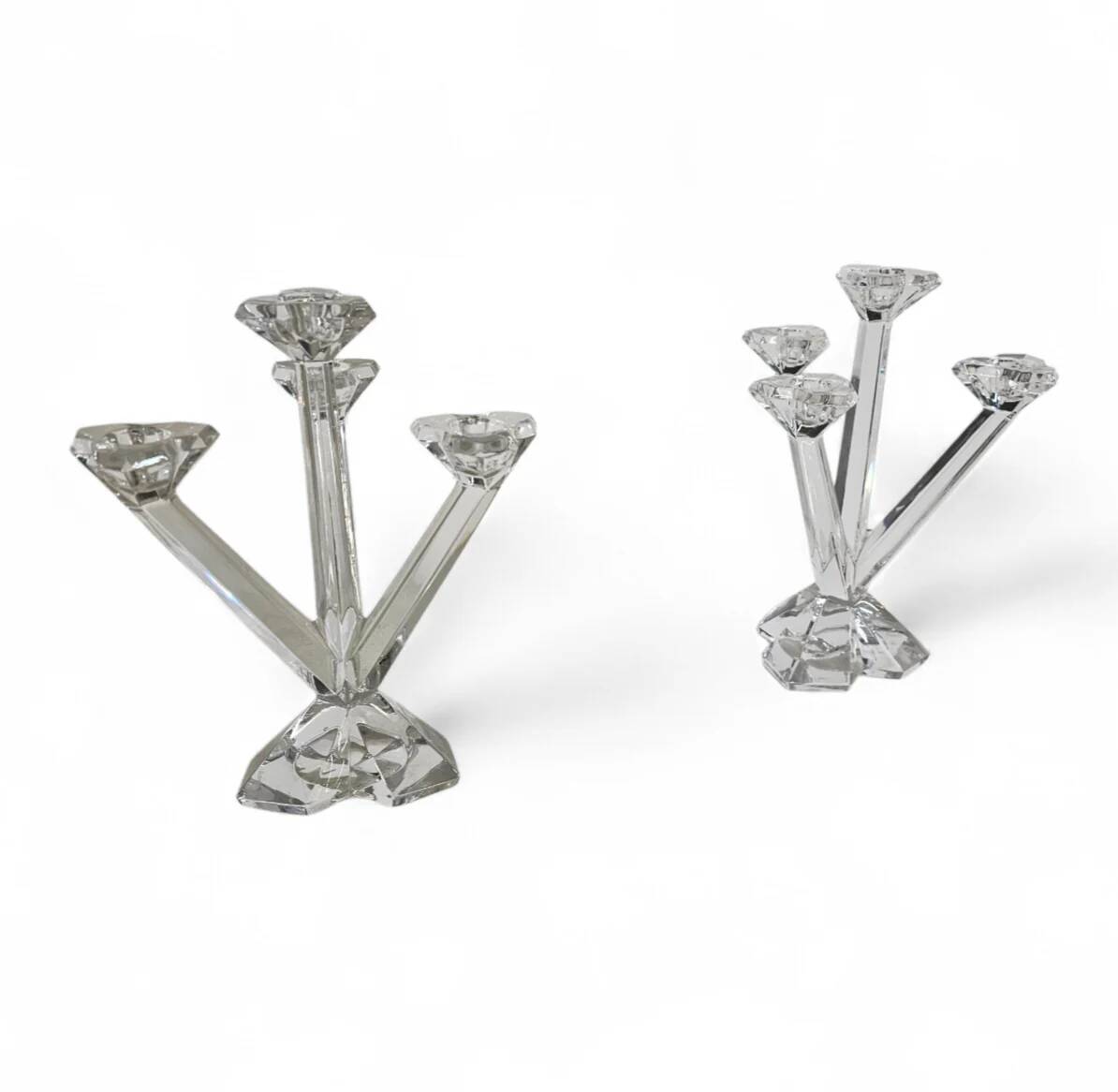 2 x four-armed candlesticks, Opera pattern by Villeroy & Boch, 1997-2001