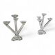 2 x four-armed candlesticks, Opera pattern by Villeroy & Boch, 1997-2001