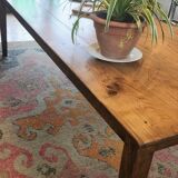 Large solid oak farmhouse table with two drawers 260 cm x 100 cm