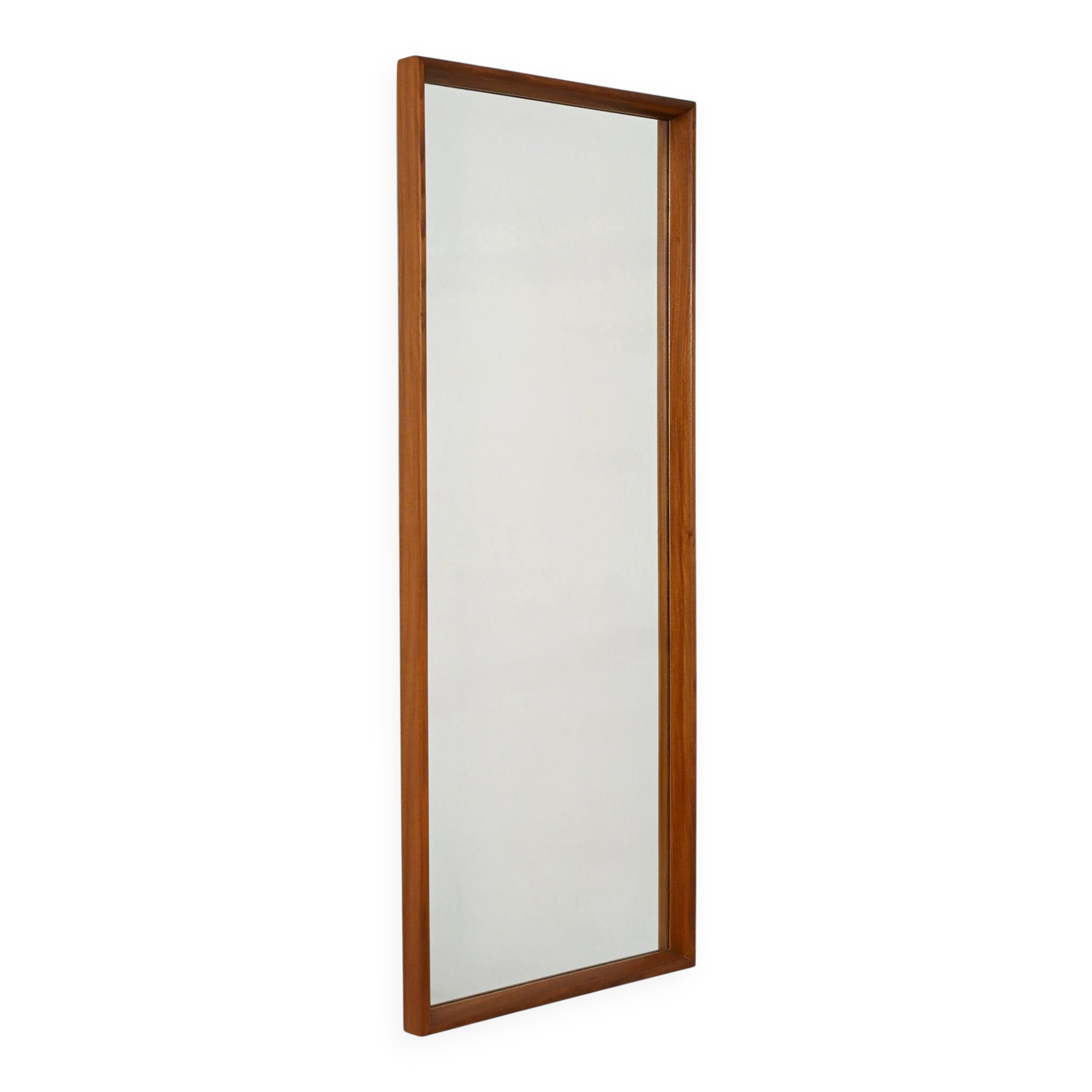 Swedish Scandinavian teak mirror with label