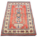 Handmade afghan rug in wool 98x149cm