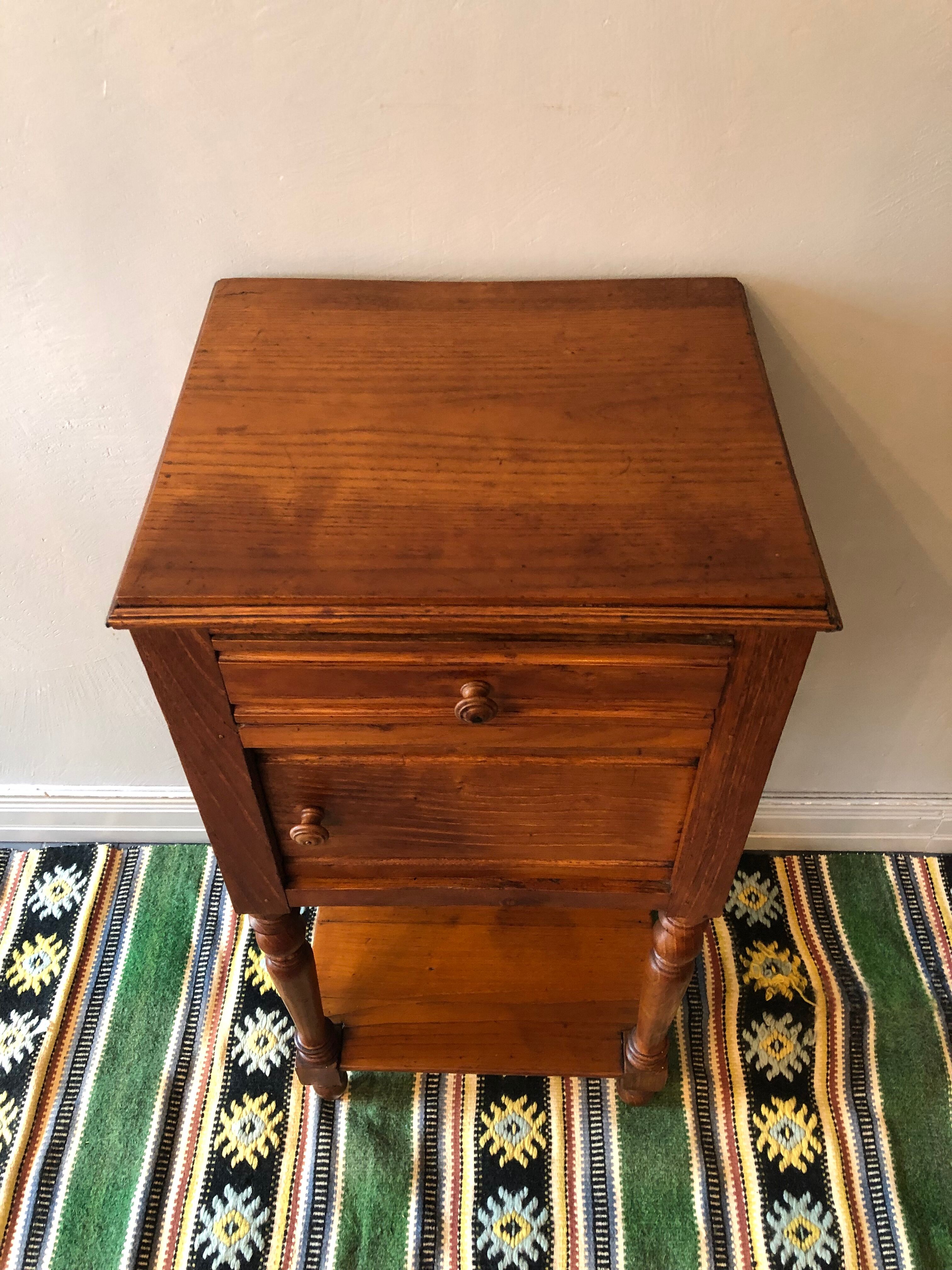 Old oak bedside table