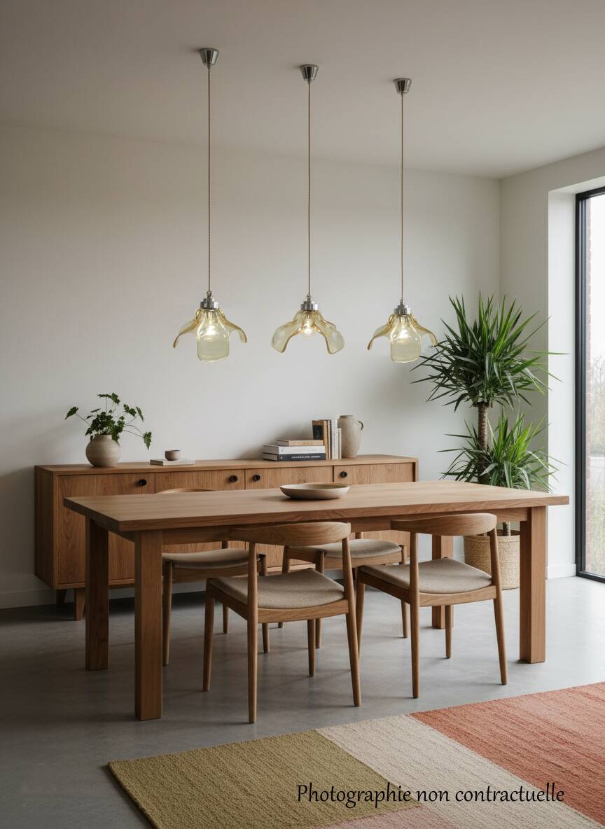 Gold glass pendant light