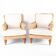 Pair of wicker armchairs