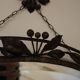 Miroir ovale en fer forgé Art Nouveau