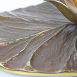 Stunning solid bronze 'Lily' table lamp signed by Maison Charles